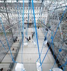 Temporary Scaffolding Exhibition Space Evolo Architecture Magazine Scaffolding Exhibition Space Architecture