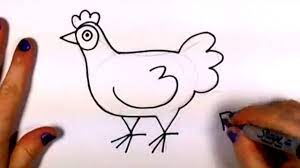 Start drawing egg shape for the body of the chicken, draw lightly so that you can make improvement. How To Draw A Chicken Step By Step Draw A Cute Hen Easy Cc Via Youtube Chicken Drawing Easy Drawings Cute Easy Drawings