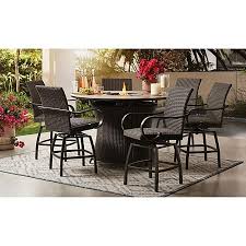 Member S Mark Homewood 7 Piece Counter Height Fire Pit Set Sam S Club Fire Pit Sets Outdoor Fire Pit Table Outdoor Dining Furniture