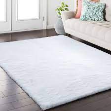 4.5 out of 5 stars. Amazon Com Softlife Fluffy Faux Fur Area Rug 4ft X 5 9ft Soft Bedroom Rugs For Girls Kids Room Living Room Home Decor Floor Carpets White Home Kitchen