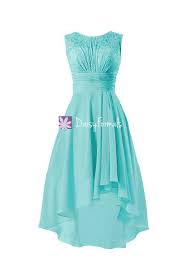 Chic Lace Party Dress Tiffany Blue Lace Bridesmaids Dress High Low Chiffon Dress Bm2437 High Low Bridesmaid Dresses High Low Chiffon Dress Teal Bridesmaid Dresses