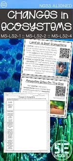 Abiotic And Biotic Factors In The Ocean Biotic And Abiotic Factors 5e Activity Bundle Ngss Ms Ls2 4 Ngss Environmental Science Lessons Ecosystem Activities