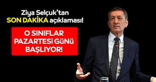 Son dakika açıklamasıyla okullar ne zaman açılacak? sorusunun yanıtı belli oldu. Meb Ziya Selcuk Duyurdu O Siniflar Pazartesi Basliyor Ilkokullar Ortaokullar Liseler Ve Okullar Ne Zaman Acilacak Egitim Haberleri