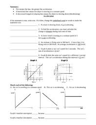 Didn't find what you were looking for? Physics Speed Time Graphs Worksheet To Speed Time Graphs Answers