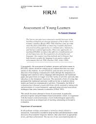Pdf Assessment Of Young Learners