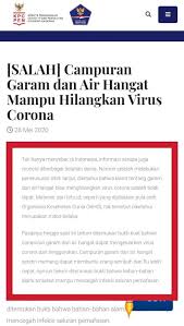 1, jakarta 14420 jakarta utara. Salah Berkumur Dengan Air Hangat Dan Air Garam Dapat Menghilangkan Virus Corona Hoax Buster Covid19 Go Id