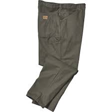 Gravel Gear Men's 12-oz. Duck Carpenter Work Pants — Moss, 40in. Waist x  30in. Inseam | Northern Tool
