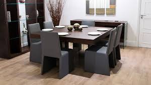 This table is designed to be chunky with extra thick top and thick tapered legs to make a statement. Luxury Modern Square Dining Table For 8 Novocom Top
