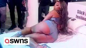 Megan Thee Stallion spotted twerking and posing on bed after listening  party | SWNS - YouTube
