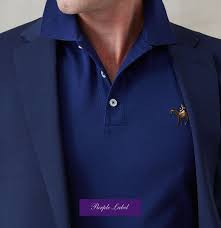 Black And Blue Polo Ralph Lauren Shirt Royal Blue Polo Shirt Worn Under Navy Blazer Polo Shirt Outfits Shirt Outfit Men Polo Shirt Outfit Men