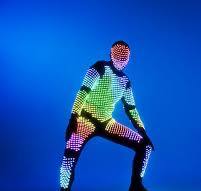 Programmable dance LED light up costume with a mask_ S60 - by ETERESHOP