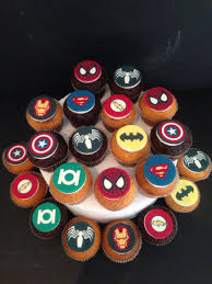 Superheroes Cupcakes Superman Spiderman Batman Green Latern Flash Ironman Venom Green Latern Superhero Logos Superman