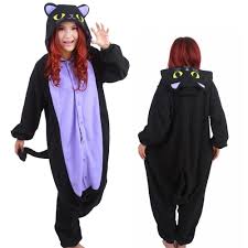 Newchic offer quality cat onesie pajamas at wholesale prices. Midnight Cat Onesie Pajamas For Adult Animal Onesies Cosplay Halloween Costumes Pjsbuy Com