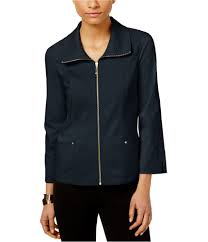 jm collection womens zip front jacket