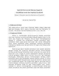 Artikel ini telah dilihat 49.530 kali. Doc Kritikan Jurnal Bahasa Inggeris Pendidikan Islam Dan Implikasi Dualisme Islamic Education And The Implication Of Dualism Amran Mat Arriffen Academia Edu