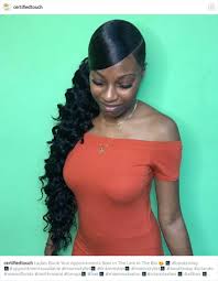 It's those weave hairstyles with bangs that many women want to see pictures of so we couldn't wait to make these images available for you to see. Getting For My Birthday Weave Ponytail Weave Ponytail Hairstyles Ponytail Styles
