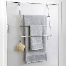 Store Plenty Of Towels While Taking Advantage Of Unused Bathroom Space With This Totally Bath Over The Door Towel Bar It Towel Bar Bath Towel Racks Towel Rack
