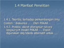 Artikel ini membahas contoh dari manfaat penelitian secara teoritis bagi mahasiswa, bagi masyarakat dan juga instansi tertentu untuk mendapatkan penelitian ini sangat penting dilakukan bagi mahasiswa untuk mengembangkan keilmuan yang di tekuninya, dan menjadi sebuah referensi. Ppt Skripsi Karya Tulis Ilmiah 4 Sks Powerpoint Presentation Free Download Id 3111229