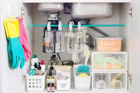 how to organise under the kitchen sink