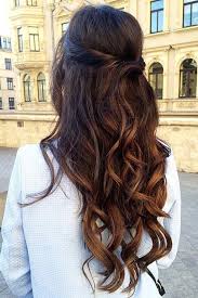 Straighten hair with a straightening rod. Formal Hairstyles Half Up Curly Hairstyles For Long Hair Novocom Top