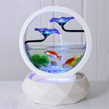 Maybe you would like to learn more about one of these? Desktop Water Fountain Small Fish Tank Creativity Table Top Round White Glass Aquarium Office Indoor Decoration Waterfall Kit Aquariums Tanks Aliexpress