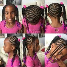 Kids Braided Hairstyle Braided Into Two Ponytails With Bangs And Beads Kids Braided Hairstyles Kids Hairstyles Braided Hairstyles