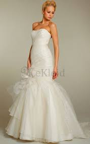 Discover more posts about brautkleider. Tragerlos Ruckenfreies Organza Brautkleid Mit Blume Ohne Armeln Mekleid De