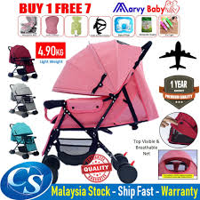 Here, the customers can grab the best quinny stroller, britax we are renowned for providing the best quality baby strollers in malaysia. 7 Gift Marvybaby Hy8010 Lightweight Baby Stroller Folding 8x Wheels Backrest Suspension Compact Pram Flight Stroller Shopee Malaysia
