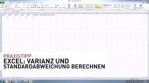 Sie ist eine maßeinheit für. Excel Varianz Und Standardabweichung Berechnen Chip