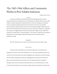 Pilih kota tujuan atau nama hotel. Pdf The 1965 1966 Affairs And Communist Phobia In Post Suharto Indonesia