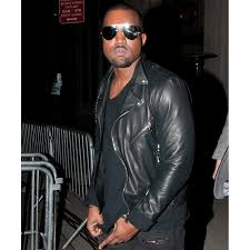 Kanye West Leather Jacket Men S Biker Style Black Jacket