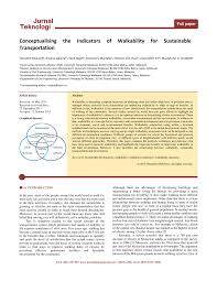 After the fall of rome transport became more primitive. Pdf Conceptualising The Indicators Of Walkability For Sustainable Transportation
