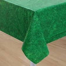 Grass Table Cover For A Terraria Party Theme With Images Plastic Table Covers Table Covers Themed Party Supplies