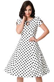 Black And White Dots Frock Pin On Daffodils