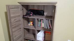 Measures 35 l x 17 w x 61 and has good amazon and walmart reviews. Sauder Office Furniture Sauder 416825 Harbor View Storage Cabinet In Salt Oak Youtube