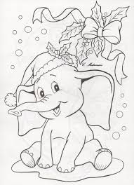 Christmas Embroidery Pretty Elephant Coloring Page Disney Coloring Pages Free Disney Coloring Pages