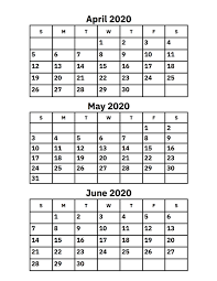 Download free 2020 printable calendar and templates. April May And June 2020 Calendar Printable Calendar 2020