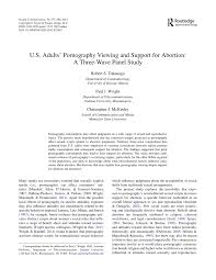 PDF) U.S. Adults Pornography Viewing and Support for Abortion: A  Three-Wave Panel Study