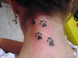 25 best dog paw print tattoos on wrist. 19 Adorable Paw Tattoos On Neck