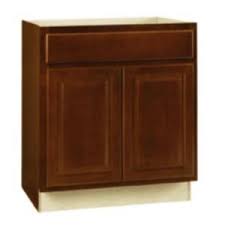Assume your floor also has a high point and locate it. Hampton Bay Hampton Assembled 30x34 5x24 In Sink Base Kitchen Cabinet In Cognac Ksb30 Cog The Home Depot Base Cabinets Bathroom Vanity Base Assembled Kitchen Cabinets