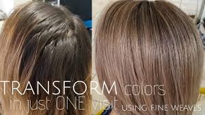 This is a great option. Dark Brown Hair To Blonde Highlights Using Fine Weaves To Go Blonde Youtube