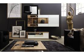 Dark living room furniture with black and white leather sofa. Modern Living Room Furniture Mento By Hulsta Karmatrendz