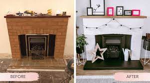 How To Make Over A Brick Fireplace Quickly Easily And Cheaply Pinkscharming