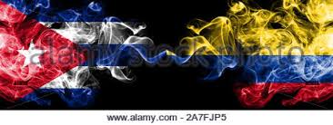 Espn3 • herhaling • uefa europa league. Cuba Cuban Vs Colombia Colombian Smoke Flags Placed Side By Side Concept And Idea Flags Mix Stock Photo Alamy