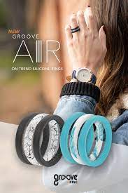No Need To Sacrifice Style Or Risk Losing Your Traditional Ring While You Re Out Conquering The World Fin Stackable Rings Wedding Silicone Rings Wedding Rings