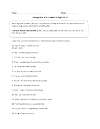 Englishlinx Com Interjections Worksheets Interjections Conjunctions Worksheet Language Worksheets