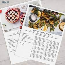 Photoshop Printable Recipe Template Us Letter 85x11 And A4 Etsy In 2021 Recipes Recipe Template Food Printables