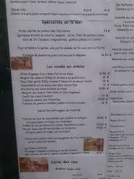 Extrait De La Carte Picture Of Les Bons Enfants Poitiers Tripadvisor