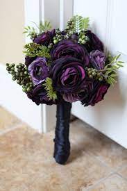 New york wedding our wedding day spring wedding garden wedding wedding ceremony dream. Black And Purple Wedding Bouquets Www Macj Com Br