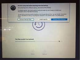 Macos - Error Occurred While Restoring Time Machine Backup - Ask Different